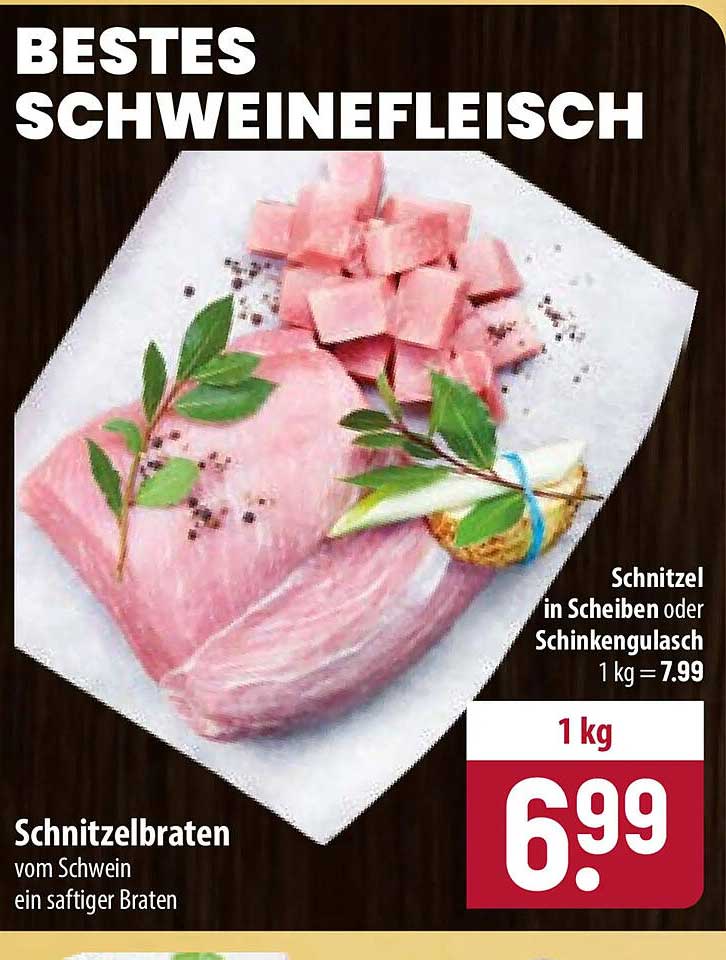 Schnitzelbraten vom Schwein ein saftiger Braten