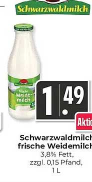 Schwarzwaldmilch frische Weidemilch