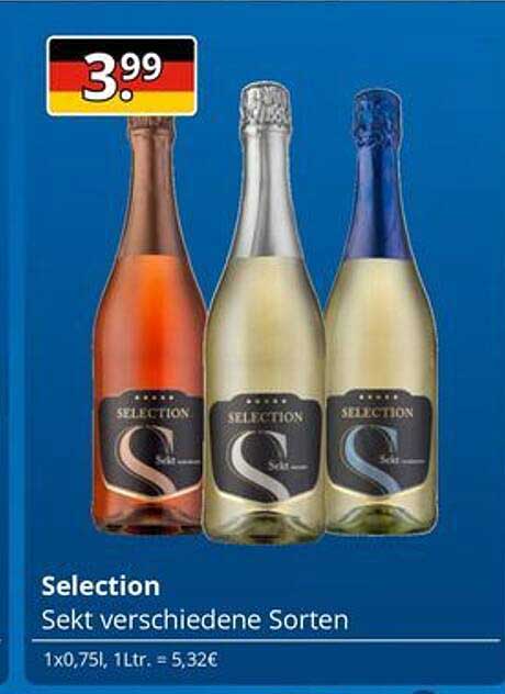 Selection Sekt verschiedene Sorten
