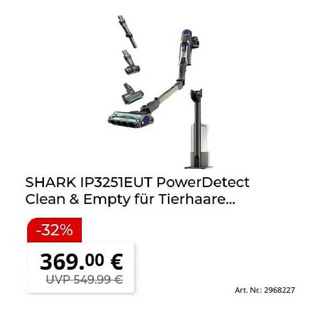 SHARK IP3251EUT PowerDetect Clean & Empty für Tierhaare...