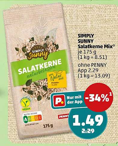 SIMPLY SUNNY Salatkerne Mix* je 175 g