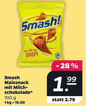 Smash Maissnack mit Milchschokolade* 100 g