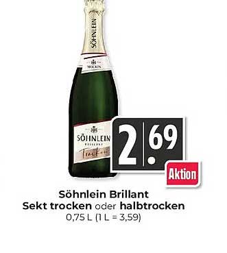 Söhnlein Brillant Sekt trocken oder halbtrocken
