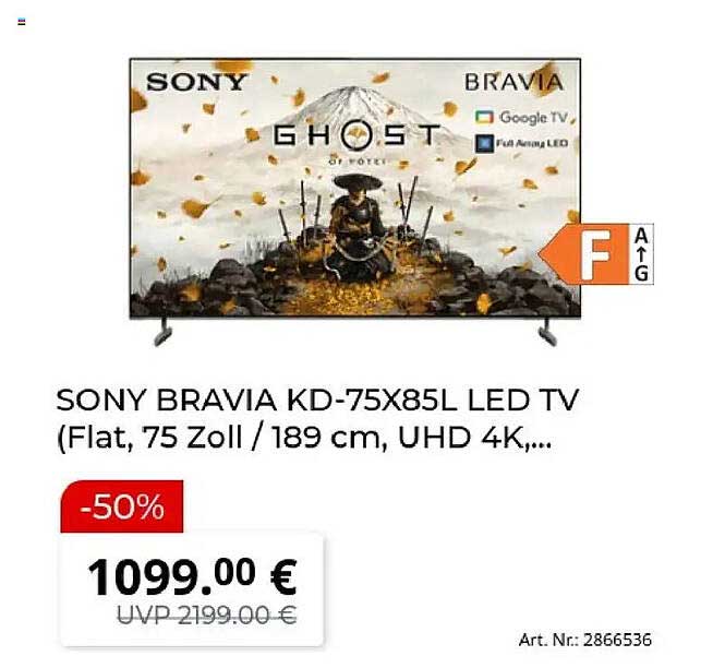 SONY BRAVIA KD-75X85L LED TV (Flat, 75 Zoll / 189 cm, UHD 4K,...