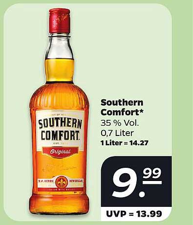 Southern Comfort* 35 % Vol. 0,7 Liter 1 Liter = 14.27