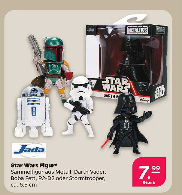 Star Wars Figur* Sammelfigur aus Metall: Darth Vader, Boba Fett, R2-D2 oder Stormtrooper, ca. 6,5 cm