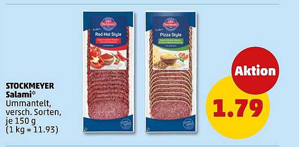 STOCKMEYER Salami* Ummantelt, versch. Sorten, je 150 g (1 kg = 11.93)