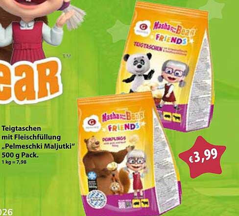 Teigtaschen mit Fleischfüllung „Pelmeschki Maljutki“ 500 g Pack.