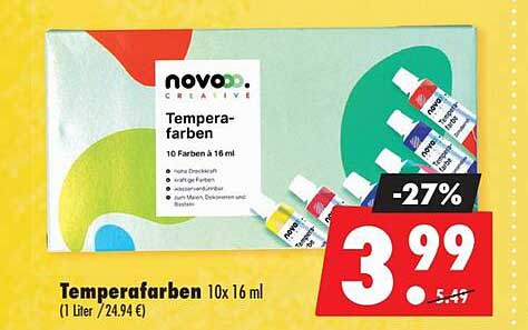 Temperafarben 10x 16 ml