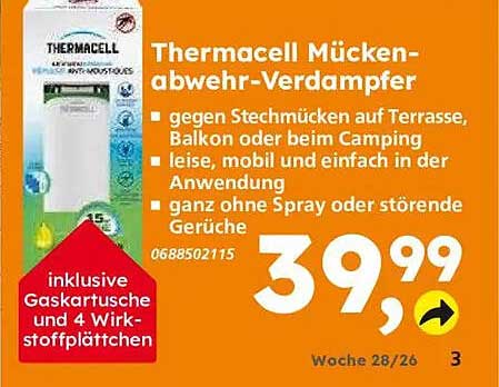 Thermacell Mücken-abwehr-Verdampfer