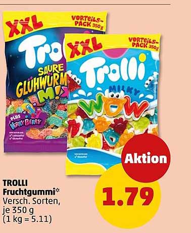 TROLLI Fruchtgummi* Versch. Sorten, je 350 g (1 kg = 5.11)