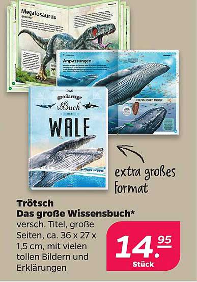 Trötsch Das große Wissensbuch* versch. Titel, große Seiten, ca. 36 x 27 x 1,5 cm, mit vielen tollen Bildern und Erklärungen