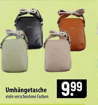 Umhängetasche viele verschiedene Farben