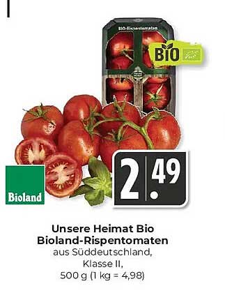 Unsere Heimat Bio Bioland-Rispentomaten