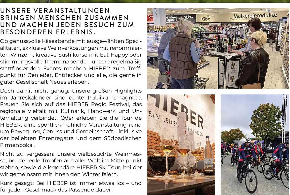 UNSERE VERANSTALTUNGEN BRINGEN MENSCHEN ZUSAMMEN UND MACHEN JEDEN BESUCH ZUM BESONDEREN ERLEBNIS.