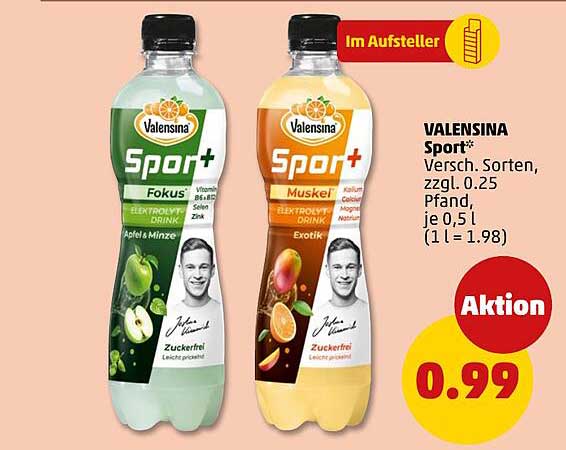 VALENSINA Sport* Versch. Sorten, zzgl. 0.25 Pfand, je 0.5 l