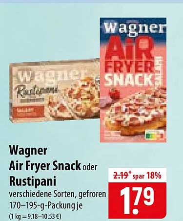 Wagner Air Fryer Snack oder Rustipani