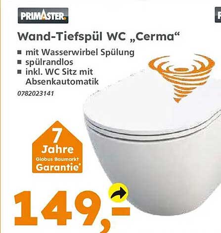 Wand-Tiefspül WC „Cerma“