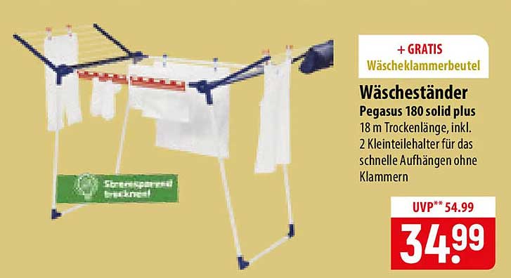 Wäscheständer Pegasus 180 solid plus