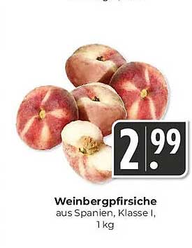 Weinbergpfirsiche aus Spanien, Klasse I, 1 kg