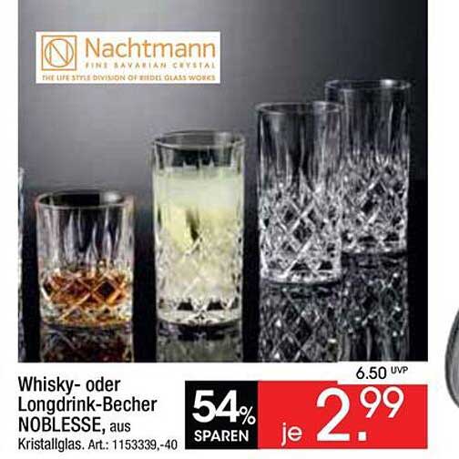 Whisky- oder Longdrink-Becher NOBLESSE, aus Kristallglas. -1153339,-40