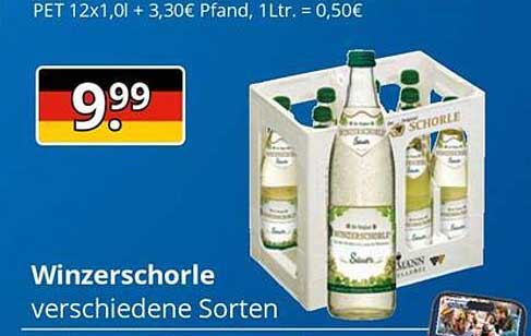 Winzerschorle verschiedene Sorten