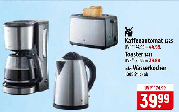 WMF Kaffeeautomat 1225, Toaster 1411 oder Wasserkocher 1308