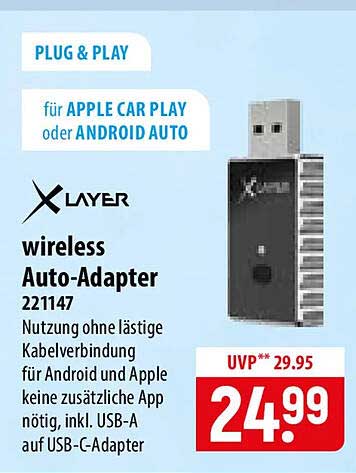 X LAYER wireless Auto-Adapter 221147