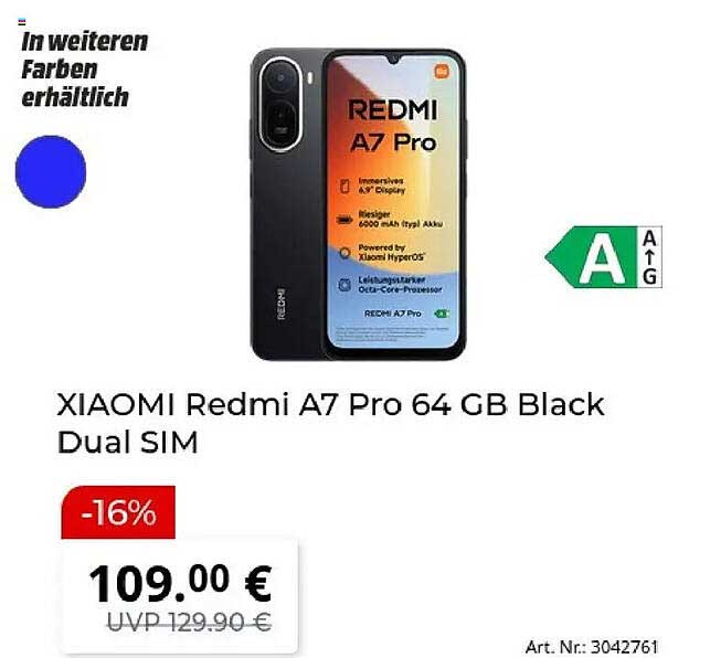 XIAOMI Redmi A7 Pro 64 GB Black Dual SIM