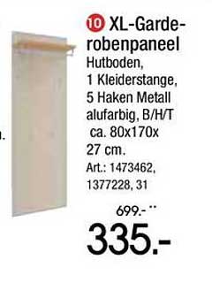 XL-Garderobenpaneel