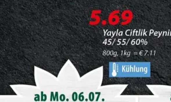 Yayla Ciftlik Peyni 45/55/60%