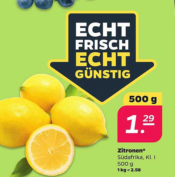 Zitronen* Südafrika, Kl. I 500 g