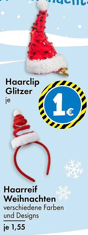 Haarclip Glitzer
Haarreif Weihnachten
