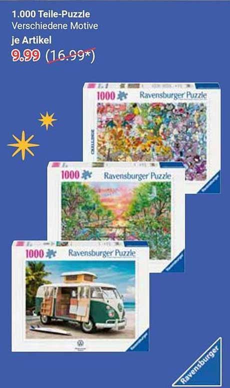 1.000 Teile-Puzzle – Verschiedene Motive je Artikel