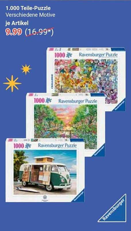 1.000 Teile-Puzzle - Verschiedene Motive