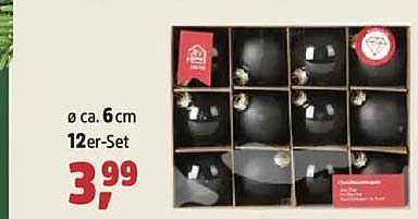 12er-Set Christbaumkugeln Ø ca. 6 cm