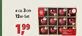 12er-Set Weihnachtskugeln Ø ca. 3 cm