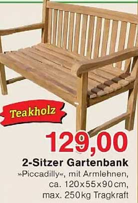 2-Sitzer Gartenbank »Piccadilly« aus Teakholz