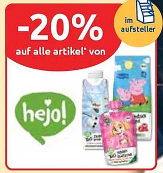 -20% auf alle Artikel von hejo!
