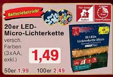 20er LED-Micro-Lichterkette