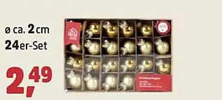 24er-Set Christbaumkugeln, Ø ca. 2 cm