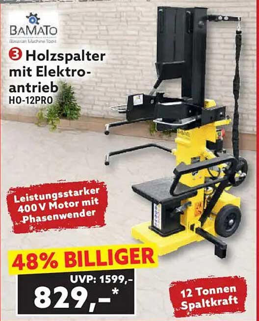 3 Holzspalter mit Elektroantrieb HO-12PRO