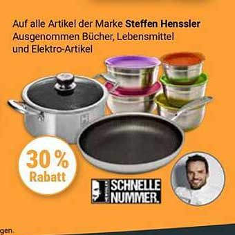 30% Rabatt auf alle Artikel der Marke Steffen Henssler