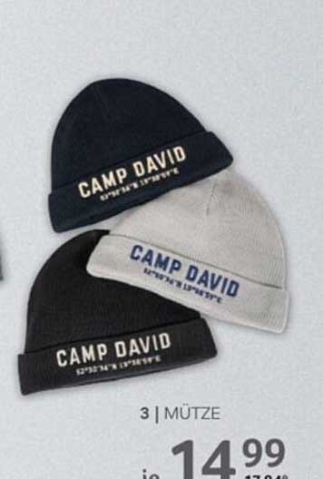 3er Set Mützen von CAMP DAVID