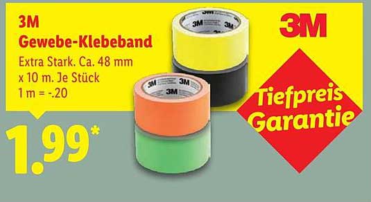 3M Gewebe-Klebeband, Extra Stark, Ca. 48 mm x 10 m