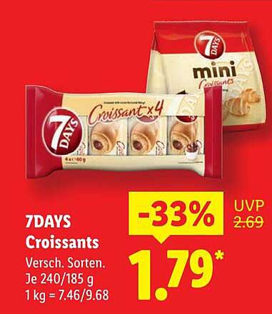 7DAYS Croissants - Verschiedene Sorten