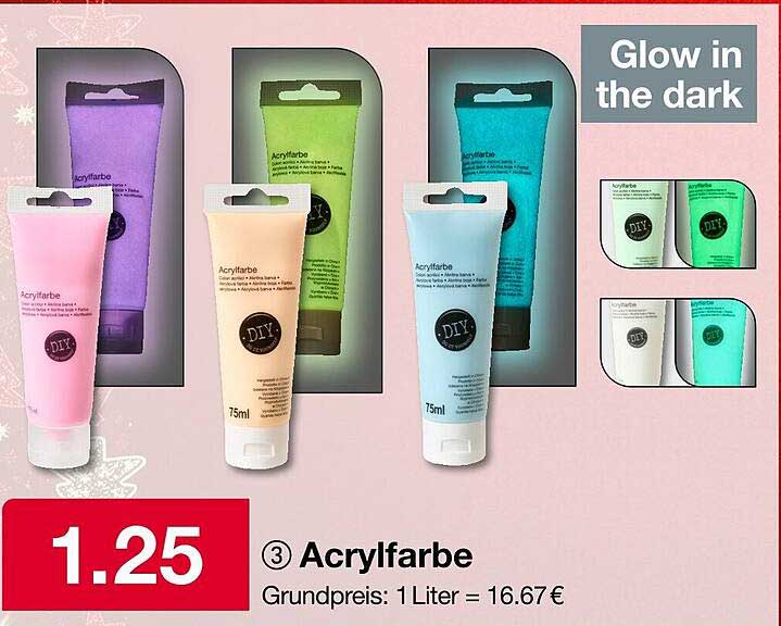 Acrylfarbe - Glow in the dark