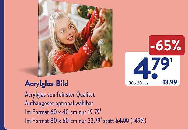 Acrylglas-Bild 30 x 20 cm für nur 4,79 €