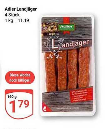 Adler Landjäger 4 Stück