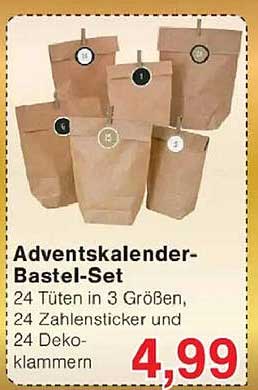Adventskalender-Bastel-Set